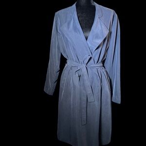 American Apparel - Smoky Blue Dylan Belted Trench Coat - Size M/L